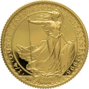 Any Year 1/4oz British Gold Britannia - 22k (1987-2012)