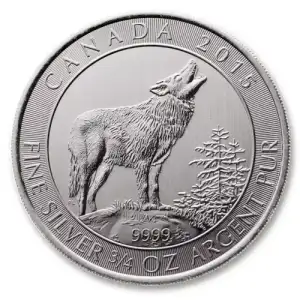 Any Year 3/4 oz Canadian Silver Grey Wolf Coin
