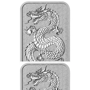 2024 1 oz Perth Mint Lunar Dragon Silver Bar