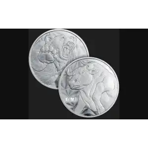 1/10oz Silver Round Bull And Bear