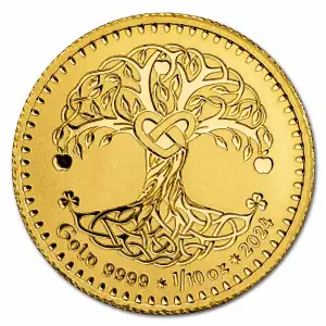 2024 1/10 oz Irish Tree of Life Gold Round