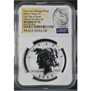 2024 S First Day of Issue Two-Coin Reverse Pf Set Official US Mint Set (2)