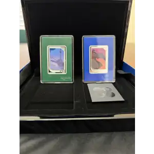 Representative Disney two-bar silver set in presentation box; designs vary
