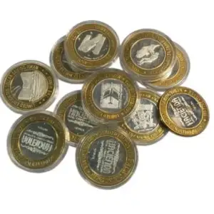 $10 Casino Gaming Token, 0.60 oz .999 Fine Silver