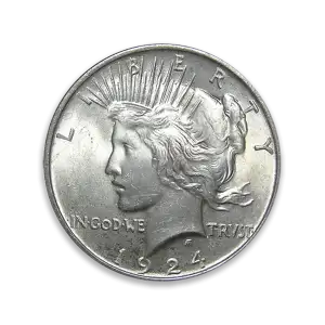 Peace Dollar (1922 - 1935) - Circulated.
